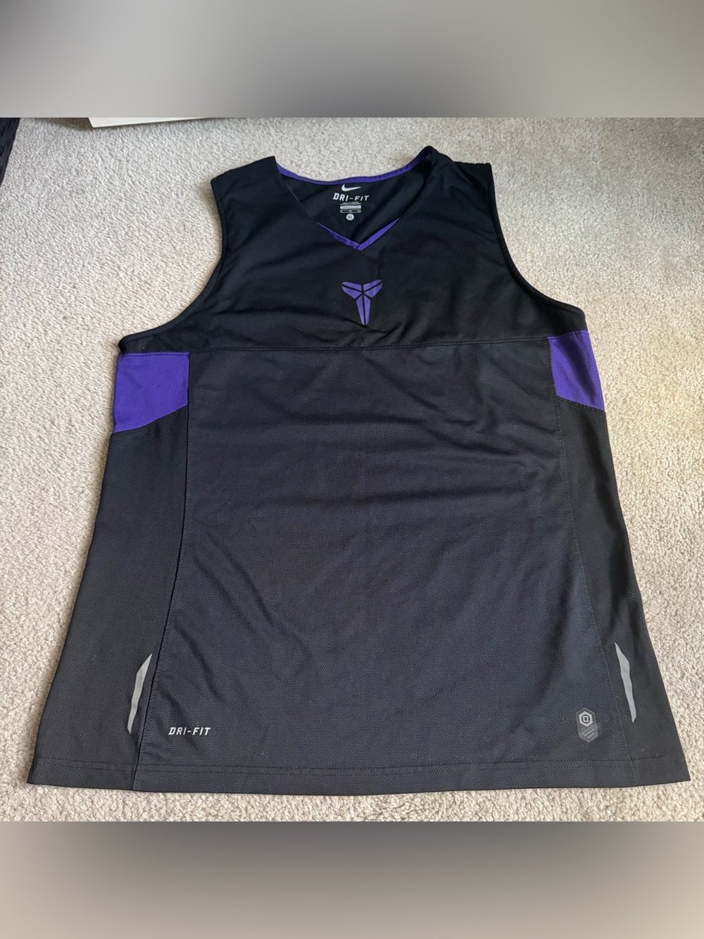 Nike Kobe Bryant Dri-FIT Mamba Sleeveless Black Basketball Jersey Tank Top